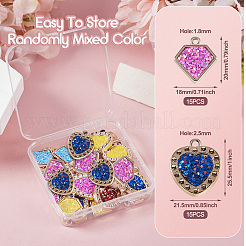 30 шт. 2 стиля акриловые подвески с УФ-покрытием&nbsp;PACR-TA0001-13