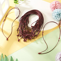 30 шт. экологически чистые корейские вощеные полиэстеровые плетеные регулируемые ожерелья&nbsp;NJEW-TAC0023-01