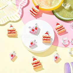 10шт 2 стиля непрозрачные подвески из смолы&nbsp;CRES-YW0001-47