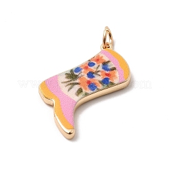 Латунные подвески с принтом&nbsp;KK-H253-01B-G02