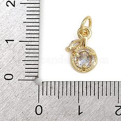 Фрукты латунные микропаве кубические циркониевые подвески&nbsp;KK-Z123-21G-02