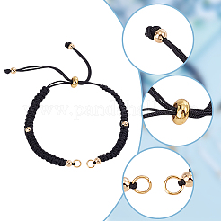 10шт 5-цветный плетеный нейлоновый шнур для изготовления браслета-слайдера&nbsp;AJEW-GO00047