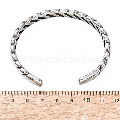 Ретро-браслеты-манжеты из хирургической нержавеющей стали 316&nbsp;BJEW-C142-05AS