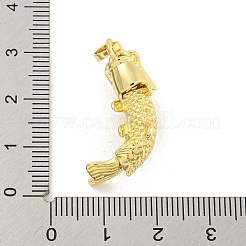 Стойки с подвесками из латуни в виде рыбы&nbsp;KK-K341-67G