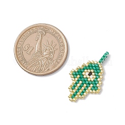 Подвески в виде руки хамсы с глазом из стеклянного бисера&nbsp;PALLOY-MZ01054