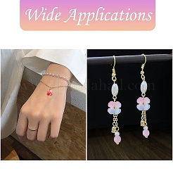 80 шт. 8-х цветные градиентные стеклянные подвески&nbsp;PALLOY-CJ00067