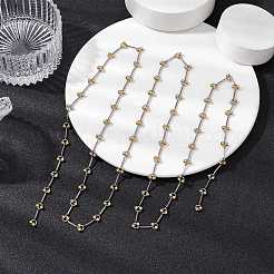 Латунные бисерные цепочки ручной работы&nbsp;AJEW-JB01316