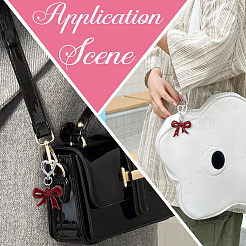 5 шт. 5 стиля акриловых бантов и подвесок в форме сердца&nbsp;KEYC-BBC0001-13