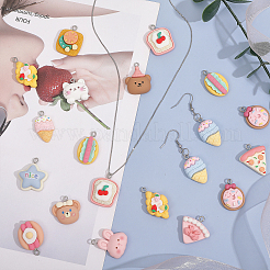 Подвески из непрозрачной смолы в стиле 32 шт.&nbsp;RESI-CA0001-70