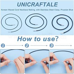 6 шт. 3 стиля корейского вощеного шнура для изготовления ожерелья&nbsp;MAK-UN0001-41A-02