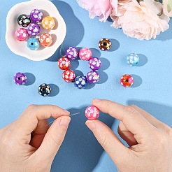 20шт акриловые бусины с УФ-покрытием&nbsp;OACR-YW0003-24