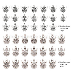 40шт 2 стиля подвески из сплава в тибетском стиле&nbsp;TIBEP-FP0001-05