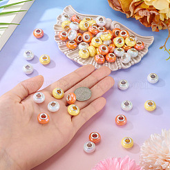 150шт европейские бусины из непрозрачной смолы&nbsp;RESI-TA0004-61A