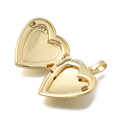 Подвески-медальоны в форме сердца из латуни ко Дню святого Валентина&nbsp;KK-D431-035I-G