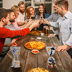 100 шт. прямоугольные целлофановые пакеты для конфет из ОПП&nbsp;ABAG-WH20013-18