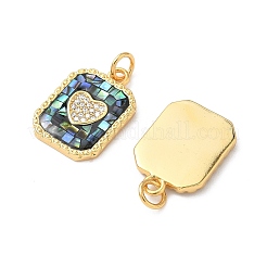 Покрытие стойки латунь микро паве кубический цирконий и подвески в виде ракушек&nbsp;KK-I357-12G