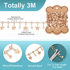 Цепи ручной работы со стразами и плоскими круглыми звеньями&nbsp;CHC-TA0001-35