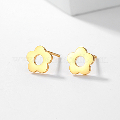 201 серьги-гвоздики из нержавеющей стали в форме цветка&nbsp;DW6550