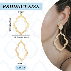 12 шт. латунные ретро-полые подвески&nbsp;KK-BC0011-72