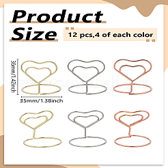 12 шт. двухцветные держатели для карточек из углеродистой стали&nbsp;AJEW-LP0010-25