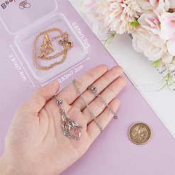 2 шт. 2 стиля ожерелья-мешочки из нержавеющей стали 304 для изготовления самородков драгоценных камней&nbsp;NJEW-BBC0001-22