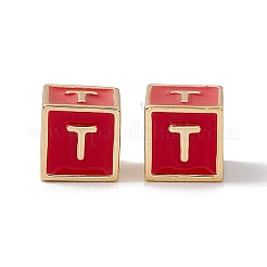 Стойки покрытие латунь эмаль бисер&nbsp;KK-B060-04G-03T