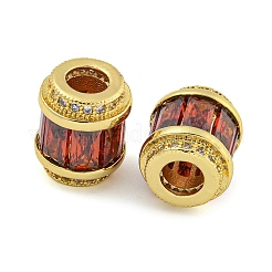 Реечное покрытие латунь микро паве кубический цирконий европейские бусины&nbsp;KK-F089-31G-01