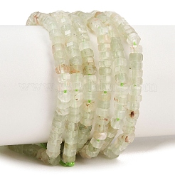 Нити бусин из натурального зеленого рутилированного кварца&nbsp;G-G345-C03-2x4mm