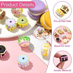 9шт 9 цвета непрозрачные акриловые бусины&nbsp;OACR-CJ0002-63