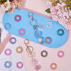 32шт. 8-х цветная акриловая рамка для бусин&nbsp;MACR-SP0001-25