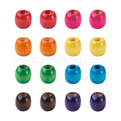 240 шт. двухцветные бусины из натурального клена&nbsp;WOOD-CD0001-06B-LF