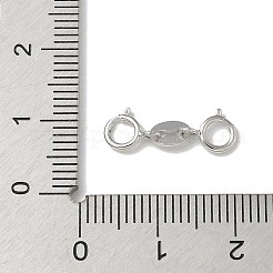 S925 застежки с двойным пружинным кольцом из стерлингового серебра&nbsp;STER-R003-08P