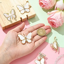 5 шт. 5 стиля броши-бабочки из сплава со стразами&nbsp;JEWB-CJ0001-33