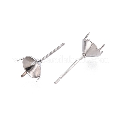 Оправа для сережек-гвоздиков из хирургической нержавеющей стали 316&nbsp;STAS-S117-023C