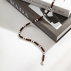 Регулируемые богемные бусы-хейши из полимерной глины и дерева для мужчин.&nbsp;TL5512