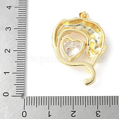 Латунные микро проложить кубического циркония подвески&nbsp;ZIRC-I071-20G