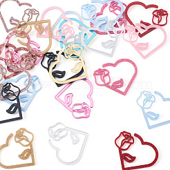 24 шт. 12-х цветные акриловые подвески для бокалов для вина&nbsp;AJEW-TA0002-92