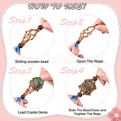 Регулируемый плетеный нейлоновый шнур макраме мешочек изготовление браслета&nbsp;AJEW-SW00013-19