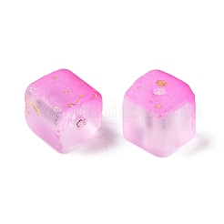 Матовые стеклянные бусины с золотистой блестящей пудрой&nbsp;X1-DGLA-NH001-8mm-01H