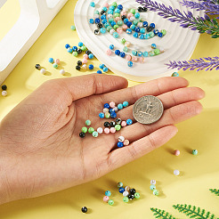 160 шт. 8-цветные собранные бусины из синтетического камня и ракушек-трохусов G-TA0002-31D