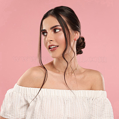 2 пара 2-цветных двухцветных массивных серег-колец из нержавеющей стали 304 с эмалью для женщин&nbsp;EJEW-DC0001-38C