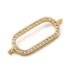 Латунные микро-паве прозрачные кубические цирконии овальные кольца-соединители подвески&nbsp;KK-I360-048G