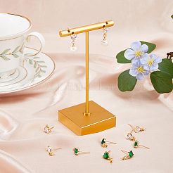 12 шт. 2 цвета латуни стеклянные стразы серьги-гвоздики фурнитура&nbsp;KK-DC0003-24