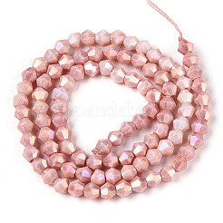 Антикоррозийные гальванические биконические стеклянные бусины&nbsp;LS-EGLA-T021-4mm-16-05