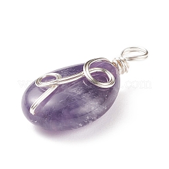 Подвески из натурального аметиста &nbsp;PALLOY-JF01750-03