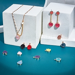 20 шт. 10 цвета гальванические подвески из смолы&nbsp;RESI-SC0001-56LG