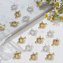 20 шт. 2-х цветные латунные пружинные застежки с покрытием&nbsp;KK-ME0003-47