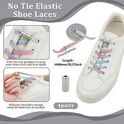 4 пара полиэстеровых шнурков без завязок&nbsp;DIY-ME0002-49