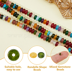 1 нить бусин из натуральных и синтетических смешанных драгоценных камней&nbsp;G-HS0001-12