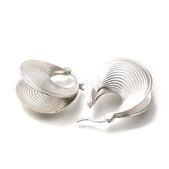 Массивные латунные серьги-кольца с покрытием&nbsp;EJEW-H016-24P